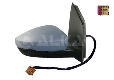 Alkar 6140123 Outer Rear View Mirror Right Electric Heated Primed with Turn Signal 6 Pin Volkswag — Tail, Signal & Reflectors