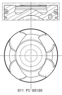 Mahle 011PI00120000 Piston 79.70 mm (Std) Opel Astra J Astra K Insignia Mokka 1.6 B16dtl 110 Hp (Euro 6) — Pistons & Rotating