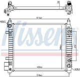 Nissens Water Radiator - Nissan Sunny 13 — Oil System