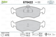 vale-670422-front-brake-pad-set, vale-670422-doblo-weekend-brake-pad-dimensions VALEO 670422 Brake Pad Set - Front for Doblo Weekend | 152mm Width VALEO 670422 Brake Pad Set - Front for Doblo Weekend vale-670422, brake-pads, doblo-weekend, front-brake-pads, teves-system, vehicle-accessories, car-parts, mechanics-tools, vehicle-owners, ai-generated