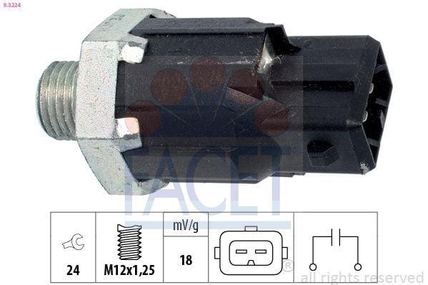 FACET Knock Sensor - Vibration Sensor for Kangoo, Megane and 6 more models — Engine Management Sensors
