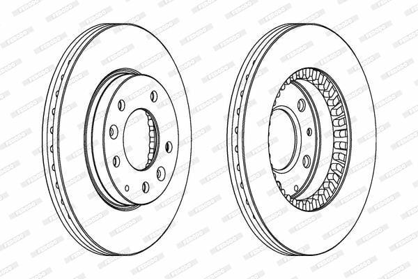 FERODO DDF1278C Brake Disc - Ventilated Disc — Brake Rotors & Drums