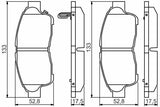 BOSCH Brake Pads 0986495257 - Front Disc Brake Set for 1992 Corolla