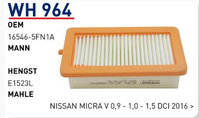 Wunder Renault Clio 5 2019- 1.3 tCe Air Filter — Air & Cabin Filters
