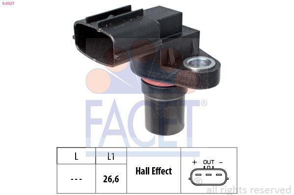 Facet 9.0337 Crankshaft Speed Sensor Opel Corsa C/Meriva A/Astra G Y17DT