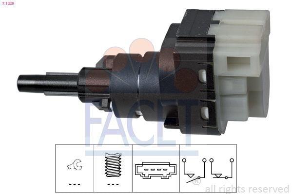 FACET Brake Light Switch 71229 - Compatible with Caddy III, Golf IV and 6 more models — Brake Sensors & ABS