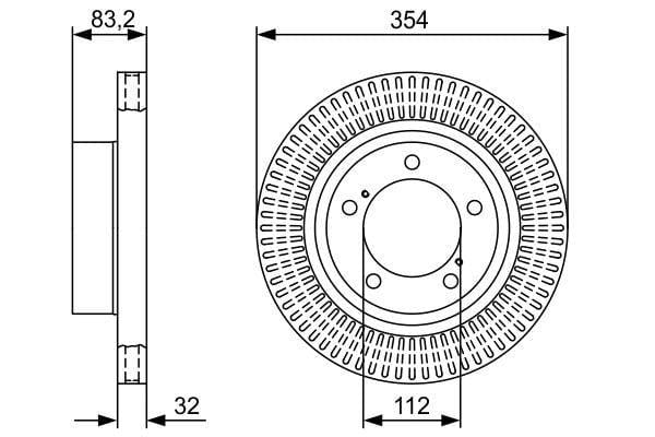 BOSCH 0986479V50 - Disc Front Brake Disc for 2008 Land Cruiser — Brake Rotors & Drums