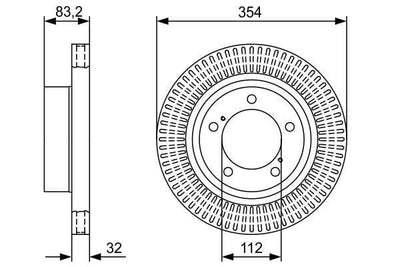 BOSCH 0986479V50 - Disc Front Brake Disc for 2008 Land Cruiser — Brake Rotors & Drums
