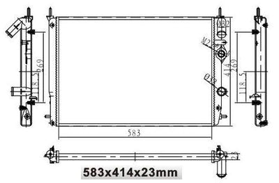 MGA 80130 Water Radiator Mechanical (Renault: Megane I 1.6 16V Ac K7m 98- Ac 2.0 F3r 98- Ac 1.9Dti 98-00 A — Radiators & Fans