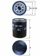MAHLE OC1397 Oil Filter - Reliable Performance for 16-Boxer-Exp-Jumper 2.0HDi — Oil Filters