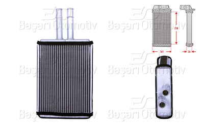 Wisco 2143003-00 Heater Core Brazing Mt-At 205X181 mm Opel Vectra B 1.6 I 1.7 TD 1.8 I 2.0 I 2.2 I 2.5 I 2. — Heater & Blower