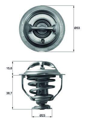 Mahle TX11795D Thermostat 95°C 09-15 Passat-Jetta 2.0Tsi — Water Pump & Thermostat