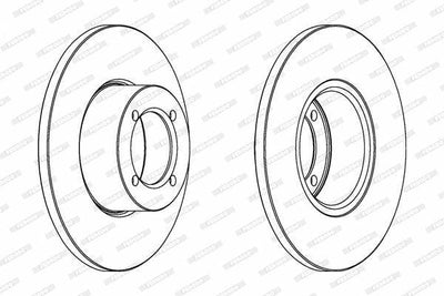 FERODO DDF054 Front Brake Disc - Opel Corsa B — Brake Rotors & Drums
