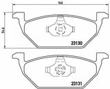 BREMBO P85041 Brake Pads - Front Disc Brake Pads for VW Golf IV & Polo
