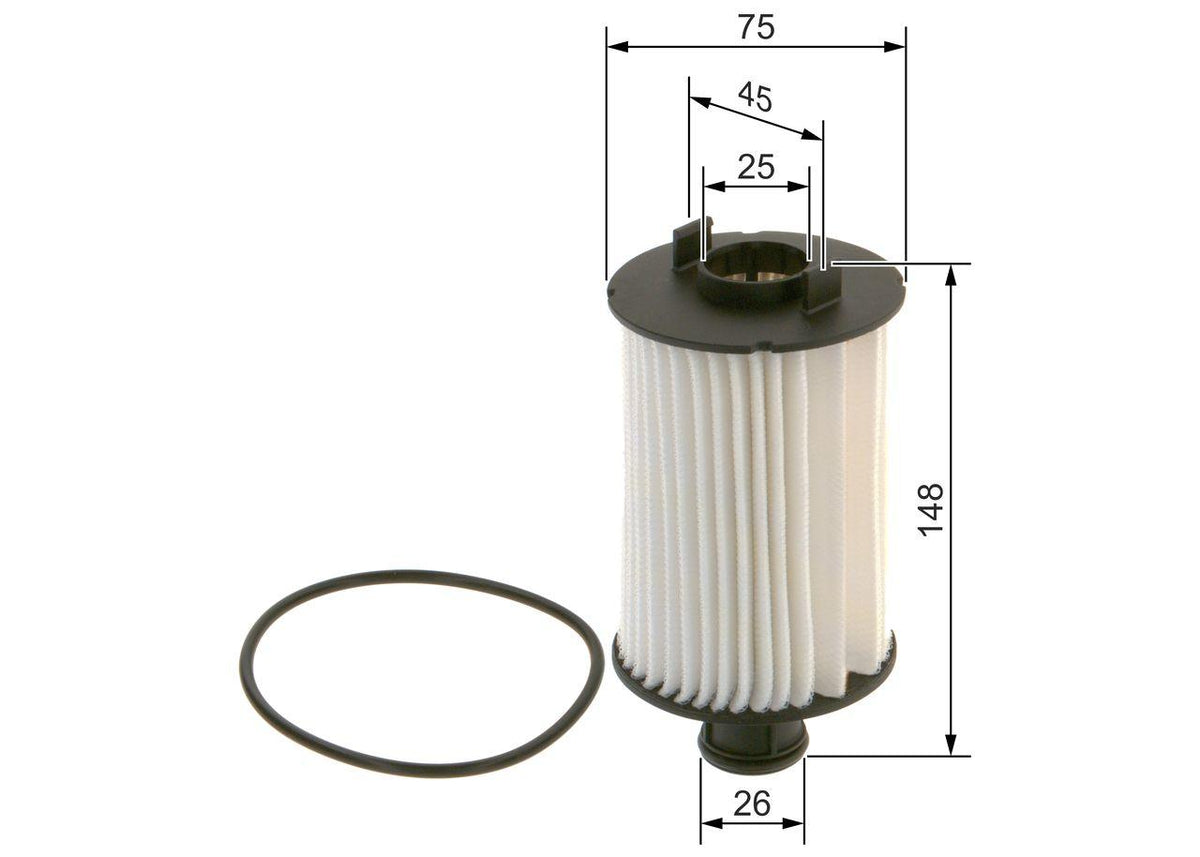 Bosch F026407269 Oil Filter Land Rover Range Rover Discovery IV-Sport — Oil Filters