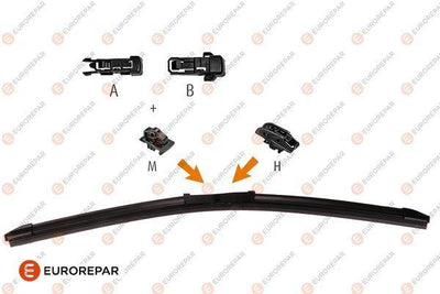 Eurorepar 1635455180 Psa / Erp Straight Glass Wiper Blade Right 700mm 1623233480 — Wipers