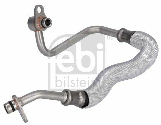 febi turbo lubrication hose for bmw, installation side of febi turbo hose, technical specifications of febi turbo hose FEBI Turbo Lubrication Hose - Compatible with BMW F45 F48 | 3.66 kg FEBI Turbo Lubrication Hose for BMW F45 F48 febi, turbo-lubrication-hose, bmw-accessories, car-parts, bmw-f45, bmw-f48, auto-repair, mechanic-supplies, car-owners, ai-generated
