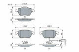 BOSCH Brake Pads 0986424797 - Front Brake Pads for VW Caddy, Golf V, Passat