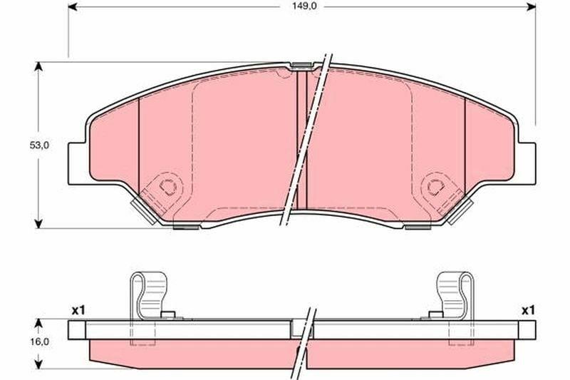 TRW GDB3241 Front Brake Pads - Kia Sportage 2.0 (98-03)