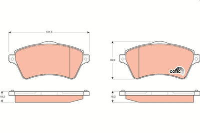 TRW GDB1473 Brake Pad Front Freelander I L314 98-06 Soft Top 1.8-2.5 4x4 — Brake Pads