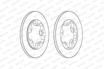 Ferodo DDF2484C Ford Transit 2018 Model onwards Rear Brake Disc Set Single Wheel — Brake Rotors & Drums