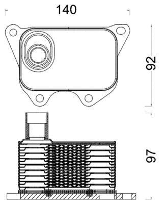 Mahle CLC185000S Oil Cooler VW Passat/Jetta/A3/A4/Q5 1.8-2.0 TFSI FSI — Oil System