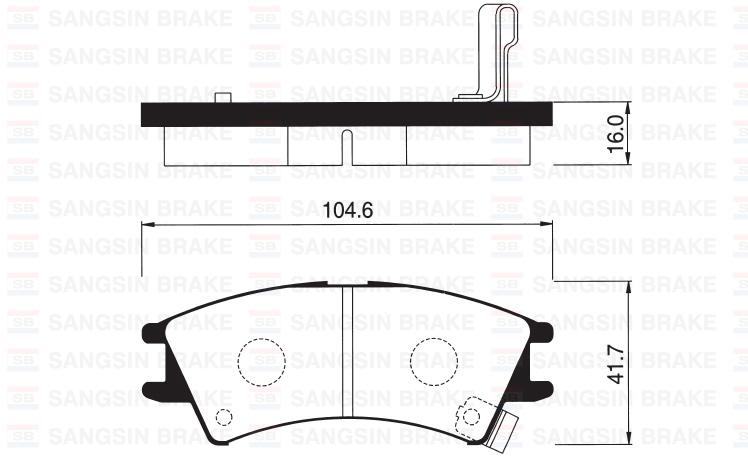 Hi-Q SP1096 Brake Pad Front Atoz Gasoline 1998-2005 — Brake Pads