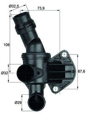 MAHLE Thermostat 87°C - Compatible with Golf V & Jetta III 2.0FSI — Water Pump & Thermostat