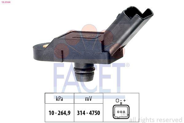 Facet 103164 Pressure Sensor Peugeot 207/308/508/3008/5008 1.6 16V 07- — Vehicle Sensors & Switches