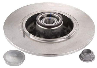 SNR KF155131U Rear Disc + Bearing Kit for 16 Megane IV 1 Disc + 1 Bearing (24mm) Compatible with Renault Meg — Wheel Bearings