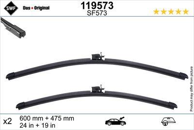 Valeo 119573 Wiper Blade Swf On Tk. (600mm / 475mm) X156 13 > C117 13 > 19 C118 19 > W176 12 > 18 W177 18 > — Wipers