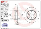 BREMBO Brake Disc Rear Coated for BMW E81 E87 116I 118D 118I - 2 Pack — Brake Rotors & Drums