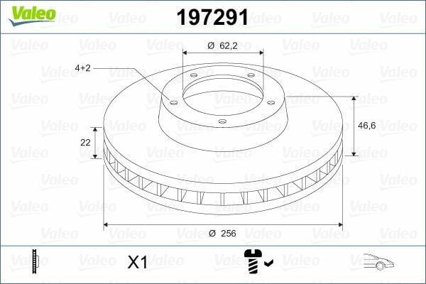 VALEO 197291 Brake Disc Kit for Hyundai Accent, Kia Rio & i20 — Brake Rotors & Drums