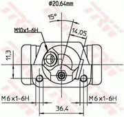 trw bwf191 brake cylinder for mondeo, high-quality brake cylinder technical specs TRW BWF191 Brake Cylinder - High-Quality Wheel Cylinder for Car Owners & Mechanics | 20.6 mm TRW BWF191 Brake Cylinder for Mondeo trw, brake-cylinder, mondeo, car-repair, mechanics, automotive, wheel-cylinder, high-quality, car-owners, ai-generated