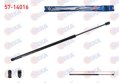 Veka 57-14016 Trunk Gas Strut 652mm / 610N BMW X3 (F25) 2010-2014 — Support Rods & Struts