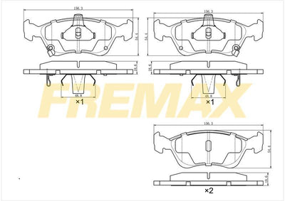 Fremax FBP-1137 Front Brake Pad (Corbon Formula) Toyota Avensis 97-00 — Brake Pads