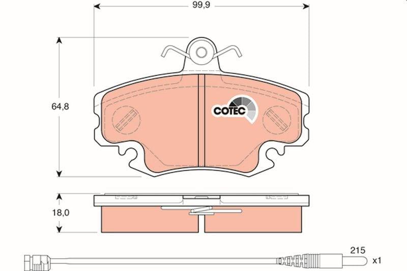 TRW GDB1465 Front Brake Pads - Brake Set for Renault Models