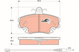 TRW GDB1465 Front Brake Pads - Brake Set for Renault Models