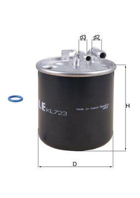 Mahle KL723D Fuel Filter Mercedes W204 W212 X204 W164 — Fuel Delivery