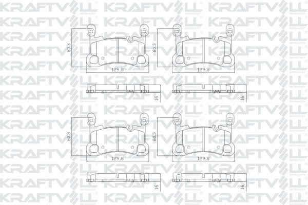 Kraftvoll 07010474 Brake Pad Porsche Cayenne Coupe 4.0Turbo Dcua
