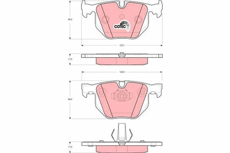 TRW GDB1499 Rear Brake Pads - OEM Quality for BMW E65 E66