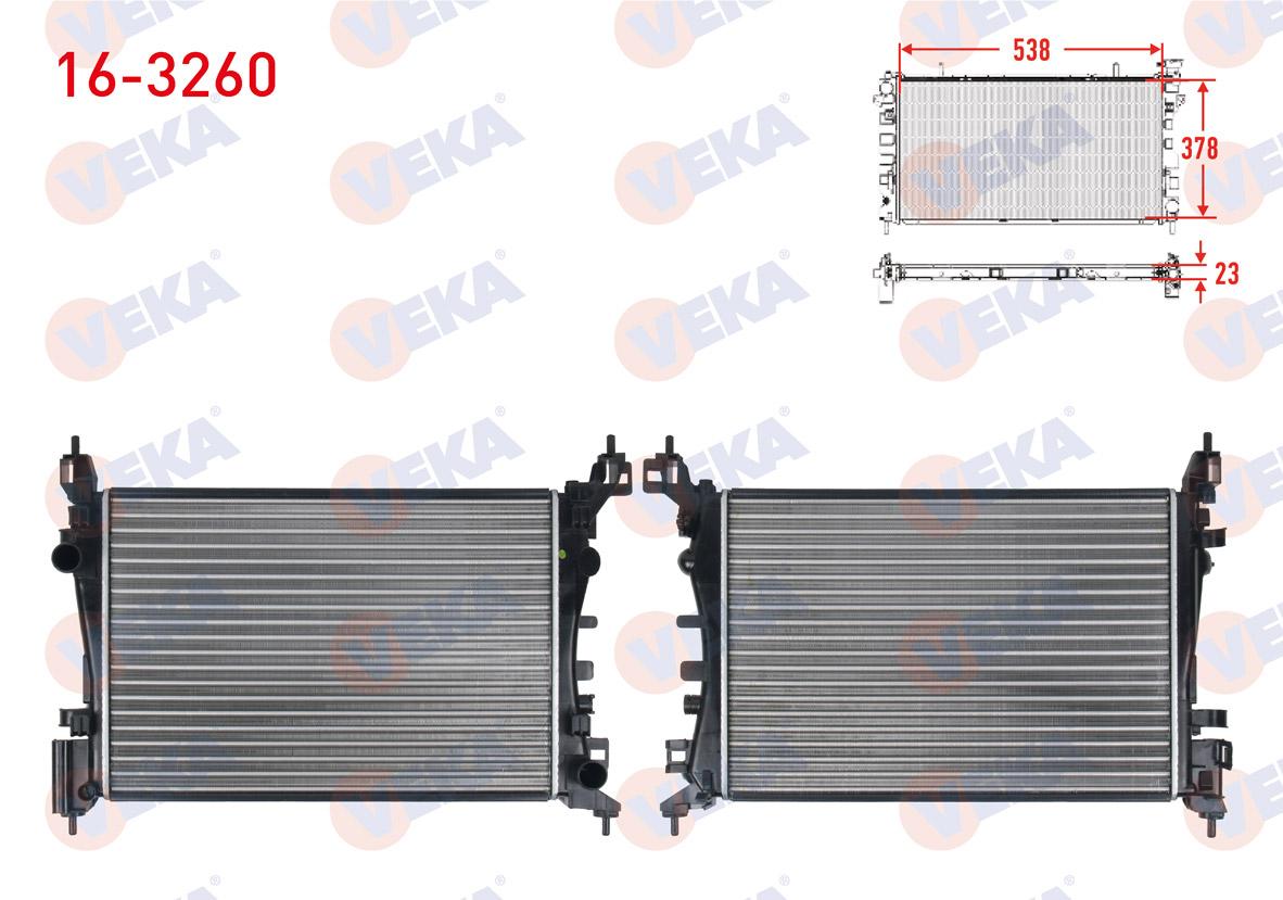 Veka 16-3260 Su Radiator Mechanical Opel Corsa D 1.2 (Xel) (Xer) M-T Ac + 2006-2014 — Radiators & Fans