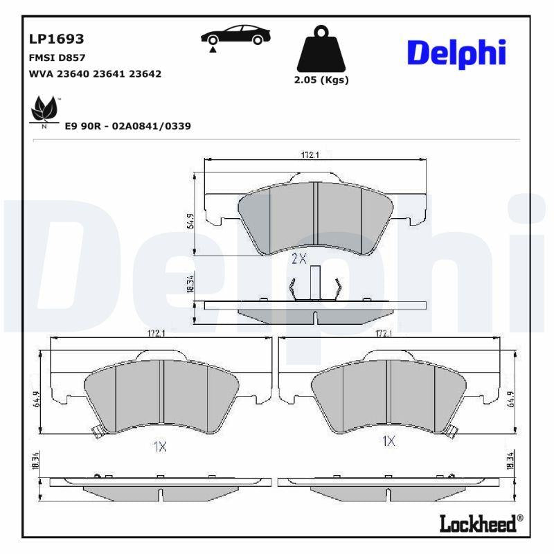 Delphi LP1693 Brake Pad — Brake Pads