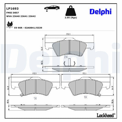 Delphi LP1693 Brake Pad — Brake Pads
