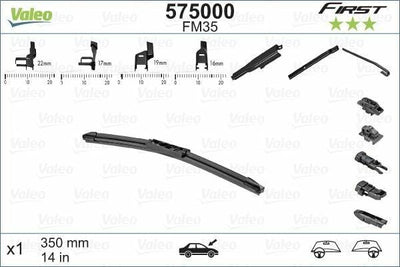 VALEO 575000 Wiper Blade - 35Cm Length Fits Focus & Fiesta — Wipers