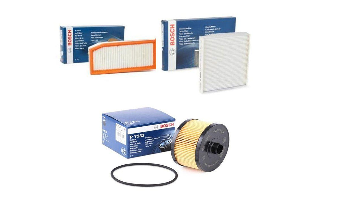 Bosch Renault Clio 4 2012-2018 0.9 Tce 1.2 Tce Periodic Oil Service Filter Set — Maintenance & Service Kits