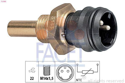Facet 73183 Temperature Sensor Mercedes W202 (C) W124 (E) W140 (S) W463 (G) Sprinte — Temperature Sensors & Switches