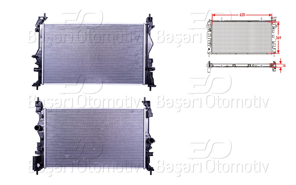 Wisco 2113710-00 Water Radiator Brazing Mt 620X369x16 Opel Corsa E 1.0 Adam 14 > — Radiators & Fans