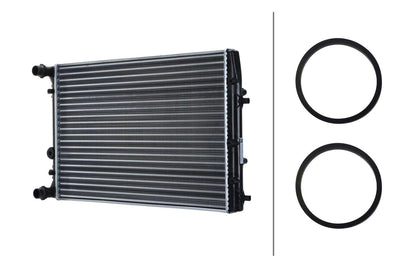 Hella 8MK366302-681 Motor Radiator (Mechanical) Polo Cordoba Ibiza IV V Fabia Roomster 1.2 1.4 1.6 1.9 TDI — Radiators & Fans
