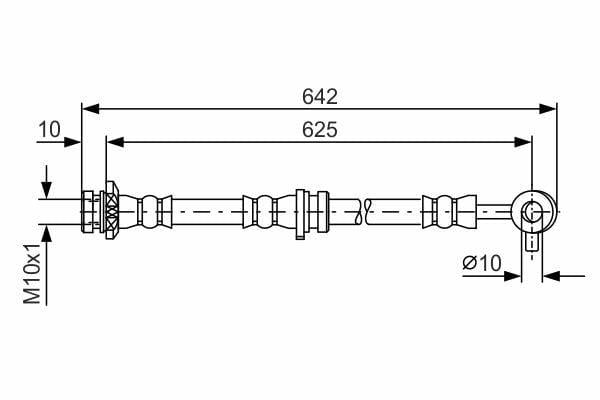 BOSCH Brake Hose - Replacement for Koleos — Brake Hydraulics